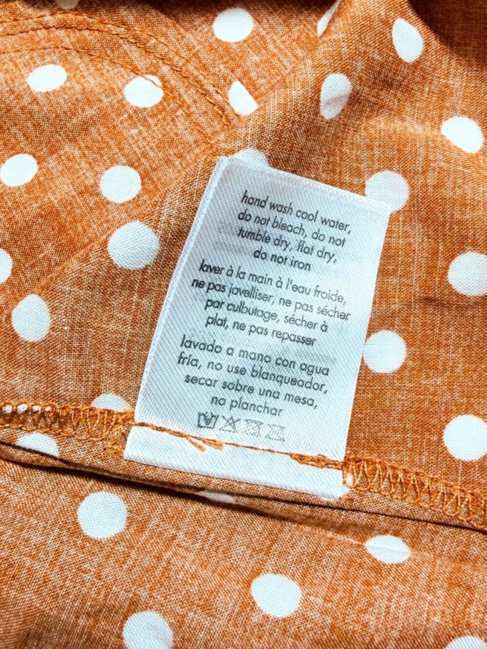 WeWoreWhat Elle Dress M Bran Rust Polka Dot Puff Sleeve Mini Shirt Dress NWT - Picture 9 of 11